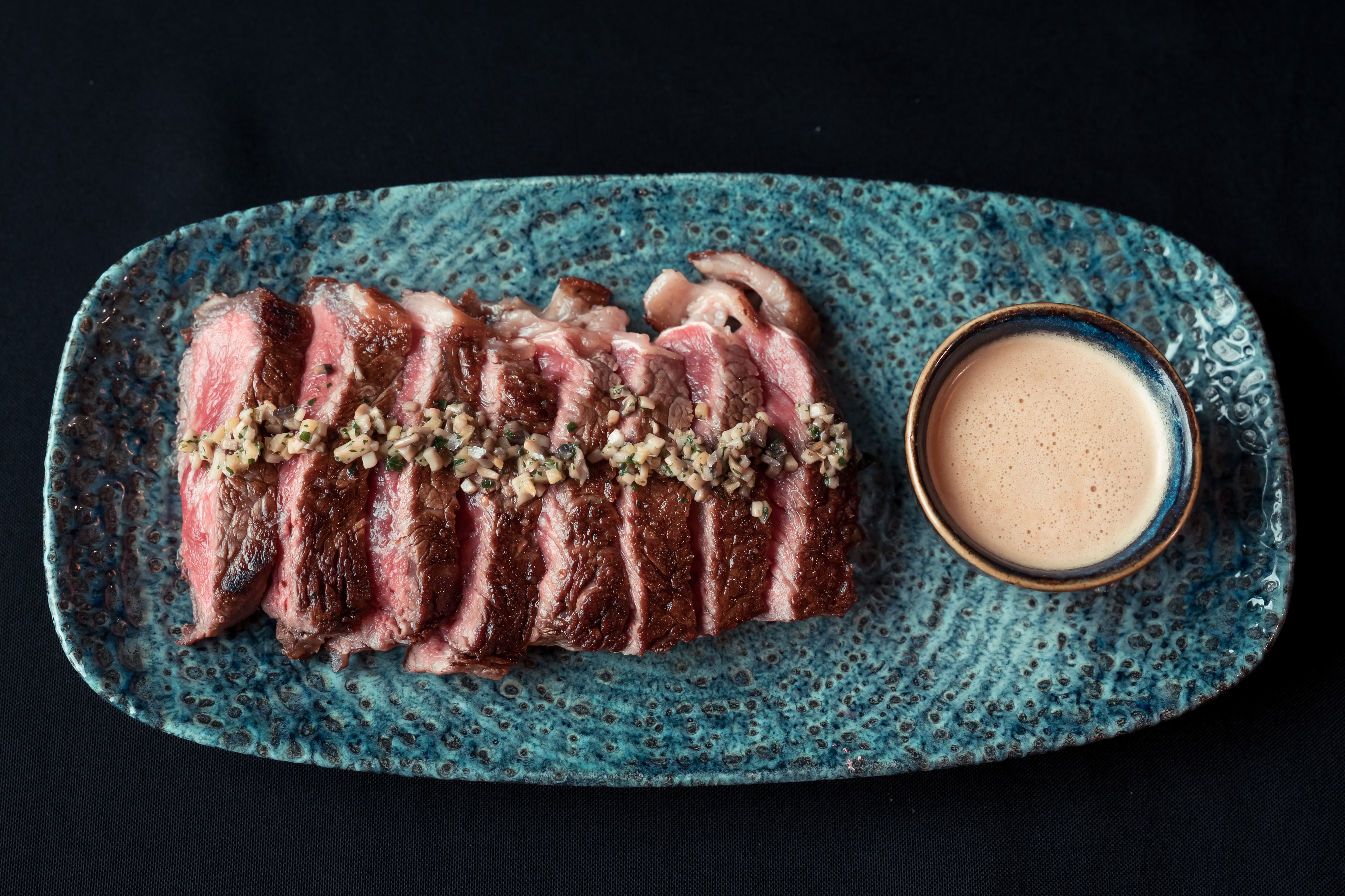 Caramel Soy Beef Sirloin, Shiitake and Asparagus